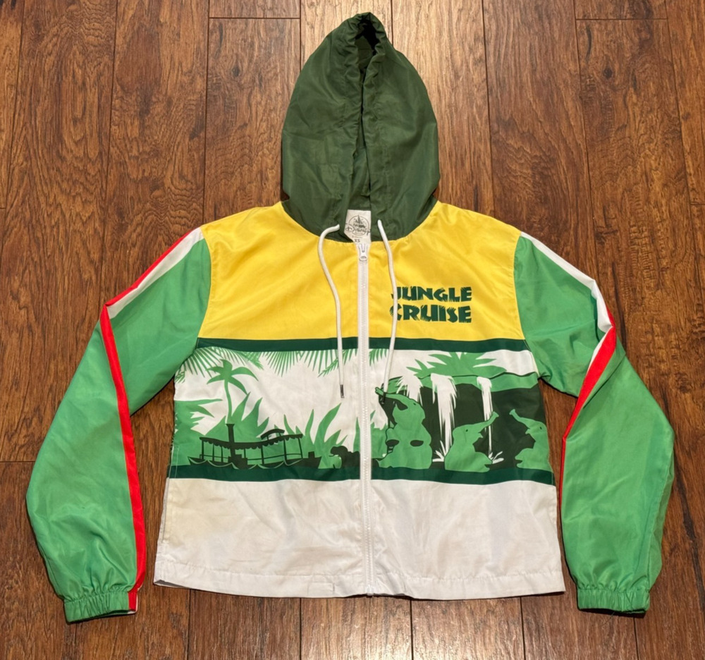 Disney Jungle Cruise Hooded Zip Windbreaker Rain Jacket - Women's Size XS